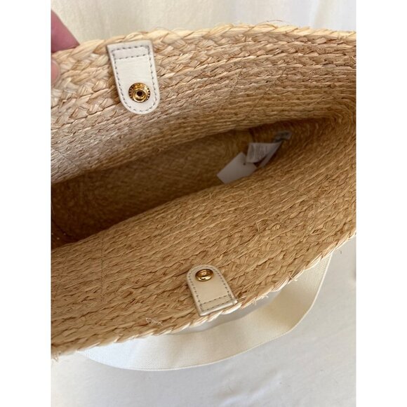 J Crew BQ267 Raffia straw structured tote bag - Picture 2 of 4